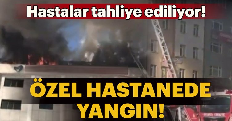 Sultanbeyli'de özel hastanede yangın çıktı