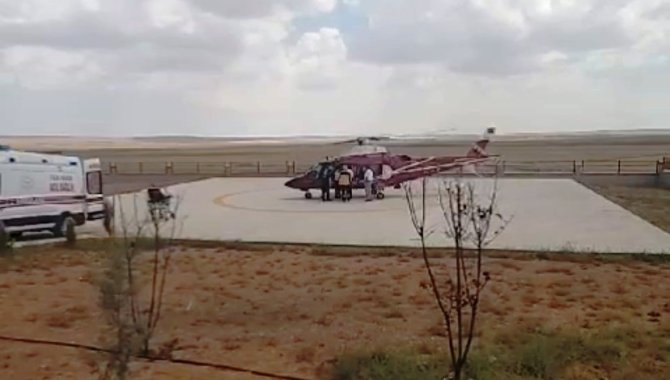 Konya’da Hava Ambulansı Felç Geçiren Hasta İçin Havalandı