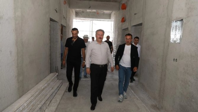 Başkan Palancıoğlu, aile sağlığı merkezi inşaatını inceledi