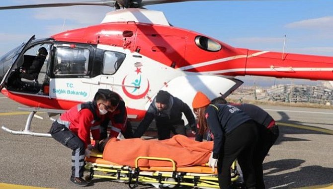 Ambulans helikopter İç Anadolu'daki acil hastaların imdadına yetişiyor