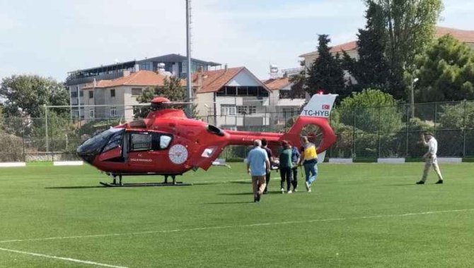 Samsun'da kalp krizi geçiren kişi ambulans helikopterle hastaneye kaldırıldı