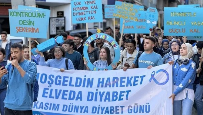 Artvin'de diyabet farkındalık yürüyüşü yapıldı