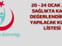 20 - 24 Ocak 2014 Sağlıkta Kalite Değerlendirmesi Yapılacak Kurum Listesi İlan Edilmiştir!