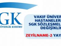 Kısmi Branş  Sözleşmeli Vakıf Üniversiteleri Zeyilname-2