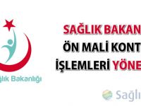 Sağlık Bakanlığı Ön Mali Kontrol İşlemleri Yönergesi