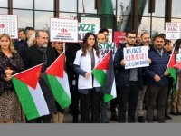 Tekirdağ'da sağlık çalışanları Gazze için "sessiz yürüyüş" gerçekleştirdi