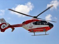 Tokat'ta epilepsi hastası, ulaşım güçlüğü nedeniyle evinden ambulans helikopterle alındı