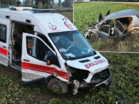 Afyonkarahisar'da ambulans ile otomobilin çarpışması sonucu yaralananlardan 1'i öldü