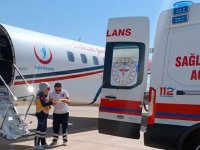 Mardin'de ambulans uçak 6 aylık Delal bebek için havalandı