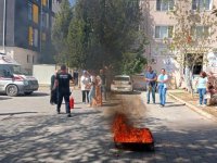 Babaeski'de sağlık personeline yangına müdahale eğitimi verildi