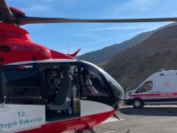 Gümüşhane'de ambulans helikopter 70 yaşındaki hasta için havalandı