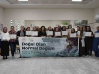 Bayburt'ta sağlık çalışanı anne adayları normal doğum hakkında bilgilendirildi