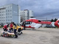 Balıkesir'e ambulans helikopterle getirilen, kalp krizi geçiren hasta tedavi altına alındı