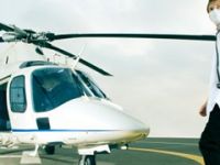 Helikopter, bebeğin nakli için 19 Mayıs provası yapılan stada indi